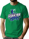 Outpost 31 Huskies T-Shirt for Men & Women, T-Shirts Graphic Tee - Green