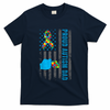 Proud Autism Dad American Flag USA Autism Awareness Dad  T-Shirt