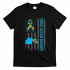 Proud Autism Grandpa American Flag Autism Awareness  T-Shirt