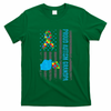 Proud Autism Grandpa American Flag Autism Awareness  T-Shirt