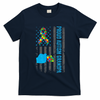 Proud Autism Grandpa American Flag Autism Awareness  T-Shirt