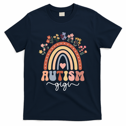 Proud Autism Gigi Rainbow Autism Warrior Gigi Grandma Meaningful Gift T-Shirt
