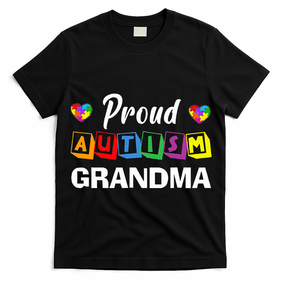 Proud Autism Grandma Autism Awareness Family Matching T-Shirt