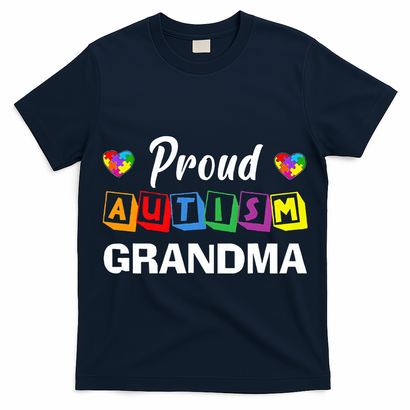 Proud Autism Grandma Autism Awareness Family Matching T-Shirt