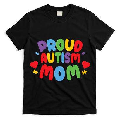 Proud Autism Mom Colorful Awareness T-Shirt