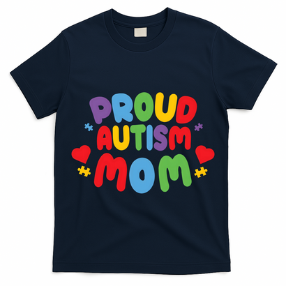 Proud Autism Mom Colorful Awareness T-Shirt