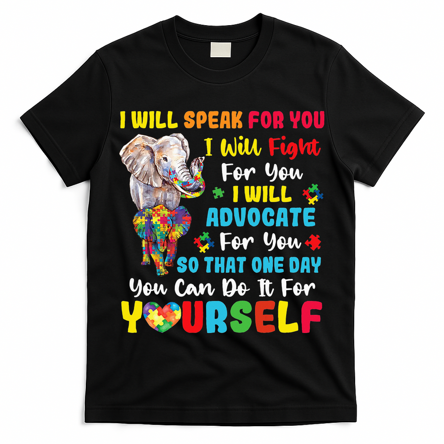 puzzle Autism Mom Elephant Autism Awareness T-Shirt