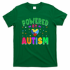 Powered By Autism Awareness Month Autism - Autism Funny Gift T-Shirt
