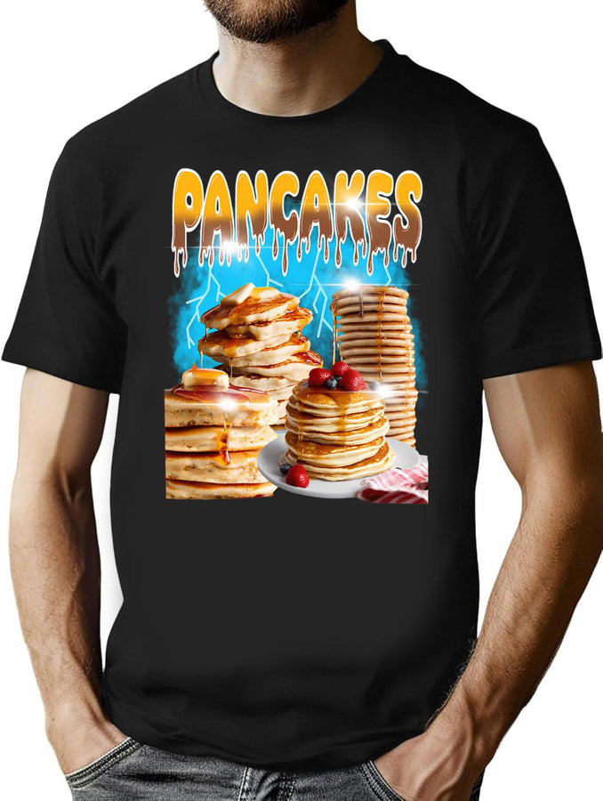 Pancakes Bootleg Bootleg Graphic T-Shirt - Black