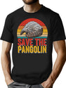 Pangolin Save The Pangolin T-Shirt for Men & Women, T-Shirts Graphic Tee - Black