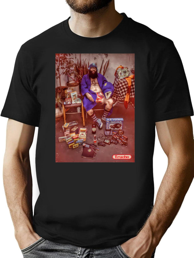 Panulo On The Rocks Bootleg Graphic T-Shirt - Black