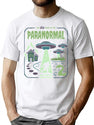 Paranormal Bigfoot Ghosts Aliens Sasquatch Ufo Halloween T-Shirt for Men & Women, T-Shirts Graphic Tee - White