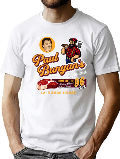 Paul Bunyan'S Cupboard Great Outdoors T-Shirt for Men & Women, T-Shirts Graphic Tee - Black