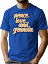 Peace Love And Granola T-Shirt for Men & Women, T-Shirts Graphic Tee - Blue