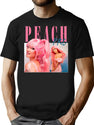 Peach Prc Retro Bootleg Bootleg Graphic T-Shirt - Black