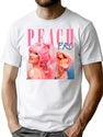 Peach Prc Retro Bootleg Bootleg Graphic T-Shirt - White