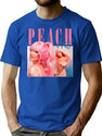 Peach Prc Retro Bootleg Bootleg Graphic T-Shirt - Blue
