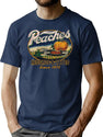 Peaches Records Tapes Oval Worn Out 1975 T-Shirt for Men & Women, T-Shirts Graphic Tee - Navy
