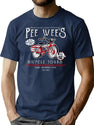 Pee Wee'S Bicycle Tours Worn Out T-Shirt for Men & Women, T-Shirts Graphic Tee - Navy