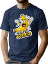 Peel The Stress Banana Pun Sticker T-Shirt for Men & Women, T-Shirts Graphic Tee - Navy