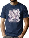 Pegasus Bootleg Shirt Print Bootleg Graphic T-Shirt - Navy
