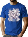 Pegasus Bootleg Shirt Print Bootleg Graphic T-Shirt - Blue