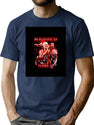 Pernille Harder Vintage Bootleg Shirt Bootleg Graphic T-Shirt - Navy