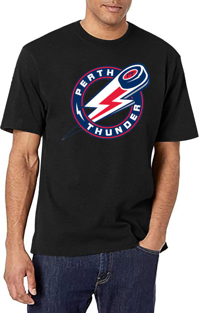 Perth Thunder Classic T Shirt T-Shirt for Men & Women, T-Shirts Graphic Tee - Black