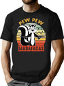 Pew Pew Madafakas Skunk Cartoony T-Shirt for Men & Women, T-Shirts Graphic Tee - Black