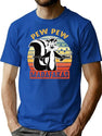 Pew Pew Madafakas Skunk Cartoony T-Shirt for Men & Women, T-Shirts Graphic Tee - Blue