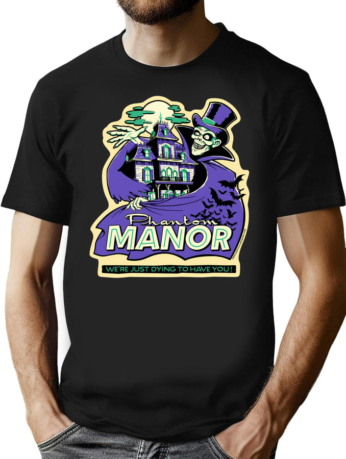 Phantom Manor - Purple T-Shirt for Men & Women, T-Shirts Graphic Tee - Black