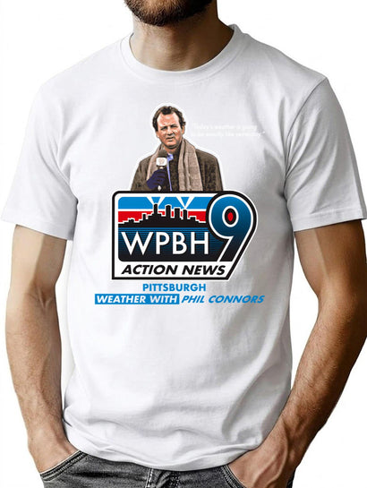 Phil Connors Weatherman T-Shirt for Men & Women, T-Shirts Graphic Tee - Black