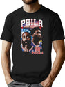 Philla Trust The Process Vintage Bootleg Bootleg Graphic T-Shirt - Black