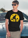 Pickleball Player Silhouette Distressed T-Shirt for Men & Women, T-Shirts Graphic Tee - Navy