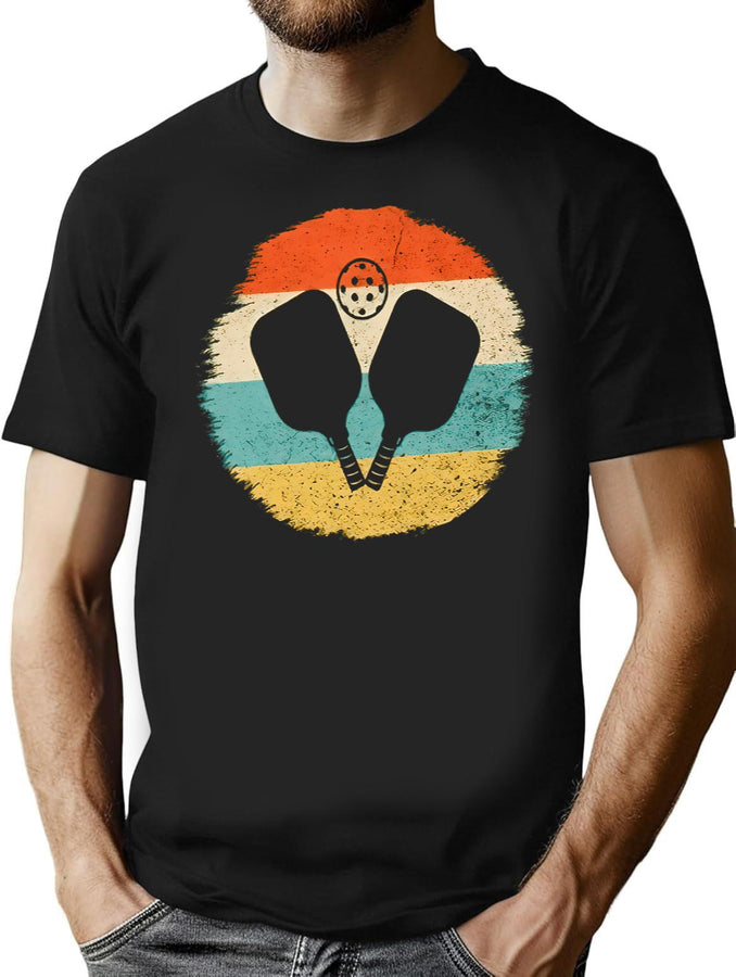 Pickleball T-Shirt for Men & Women, T-Shirts Graphic Tee - Black