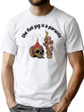 Pig Parasite - Weird Bad Translation Error Bootleg Graphic T-Shirt - White