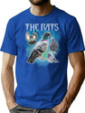 Pigeon Rats Vintage Bootleg Rap Bootleg Graphic T-Shirt - Blue