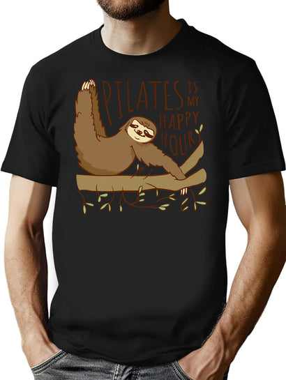 Pilates T-Shirt for Men & Women, T-Shirts Graphic Tee - Black