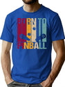 Pinball Machine Born To Vintage T-Shirt for Men & Women, T-Shirts Graphic Tee - Blue
