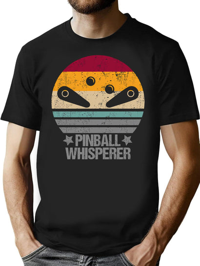 Pinball Player Whisperer Gift T-Shirt for Men & Women, T-Shirts Graphic Tee - Black