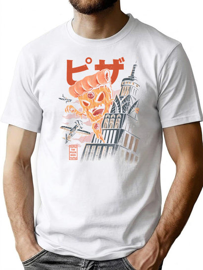 Pizza Kong T-Shirt for Men & Women, T-Shirts Graphic Tee - Black