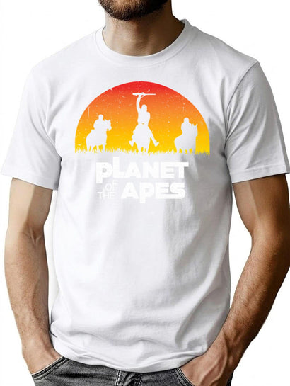 Planet Of The Apes Sunset T-Shirt for Men & Women, T-Shirts Graphic Tee - Black