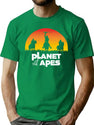 Planet Of The Apes Sunset T-Shirt for Men & Women, T-Shirts Graphic Tee - Green