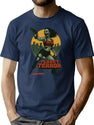 Planet Terror Design Explosive B-Movie Zombie Fan Art T-Shirt for Men & Women, T-Shirts Graphic Tee - Navy