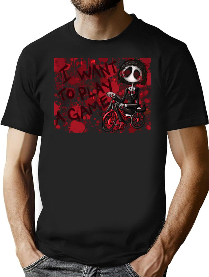 Play A Game (2) T-Shirt for Men & Women, T-Shirts Graphic Tee - Black