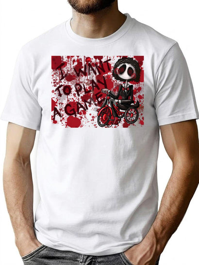 Play A Game (2) T-Shirt for Men & Women, T-Shirts Graphic Tee - Black