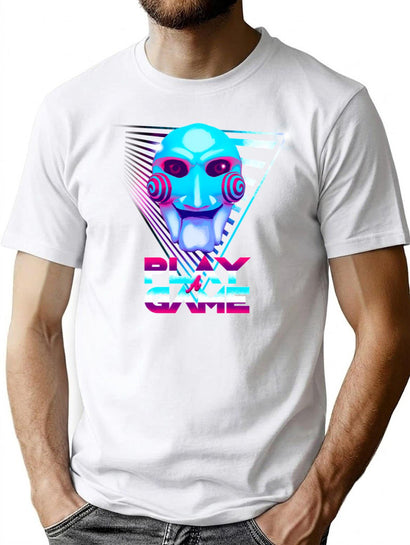 Play A Game T-Shirt for Men & Women, T-Shirts Graphic Tee - Black