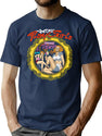 Play With Girls In Motel Vintage 80S Design Bootleg Graphic T-Shirt - Navy