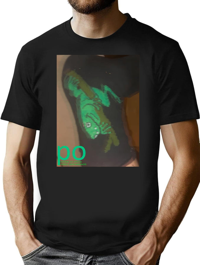 Po Frog Nature Jump Leap Bootleg Graphic T-Shirt - Black