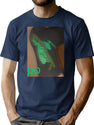 Po Frog Nature Jump Leap Bootleg Graphic T-Shirt - Navy